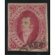 ARGENTINA 1867 GJ 32 RIVADAVIA ESTAMPILLA DE 7ma TIRADA CON 4 MARGENES BIEN GRANDES Y SUAVE MATASELLO HERMOSO EJEMPLAR CON VARIEDAD EN EL MARCO INFERIOR IZQUIERDO, DE LUJO U$ 120 +